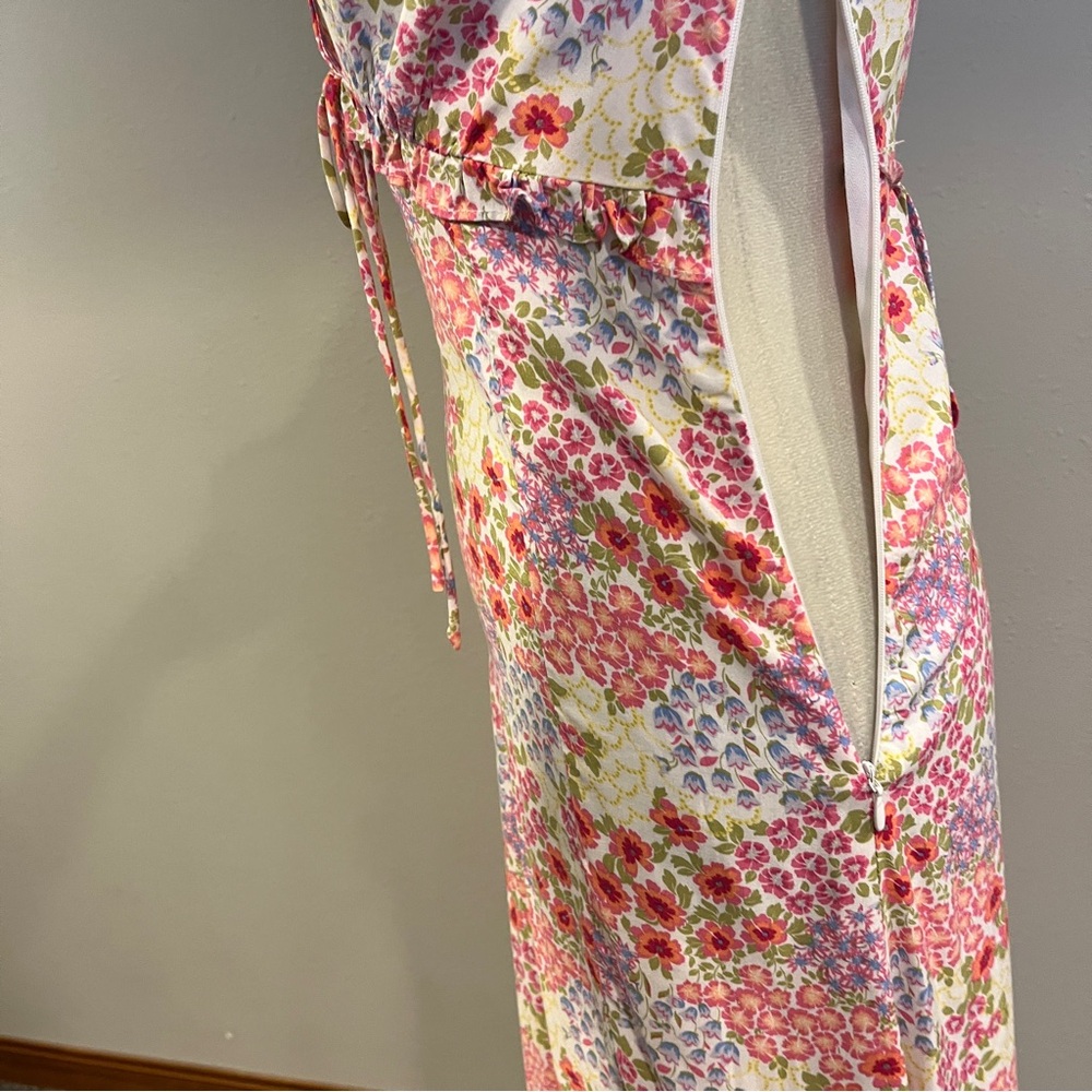 SO short sleeve v-neck floral midi dress size extra small - Picture 6 of 15